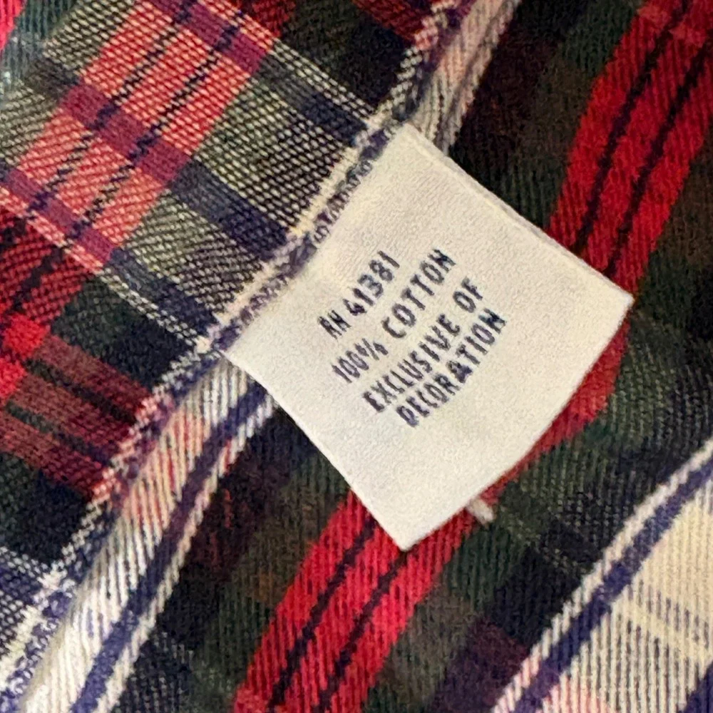 Ralph Lauren Custom Fit Plaid Button Down Shirt Mens Medium Red White Blue AR702